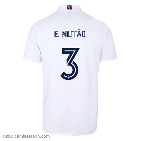 Camiseta Real Madrid 1ª NO.3 E. Militão 2020/21 Blanco